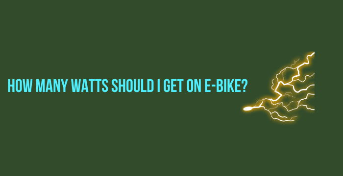 How Many Watts Should I Get On E-Bike